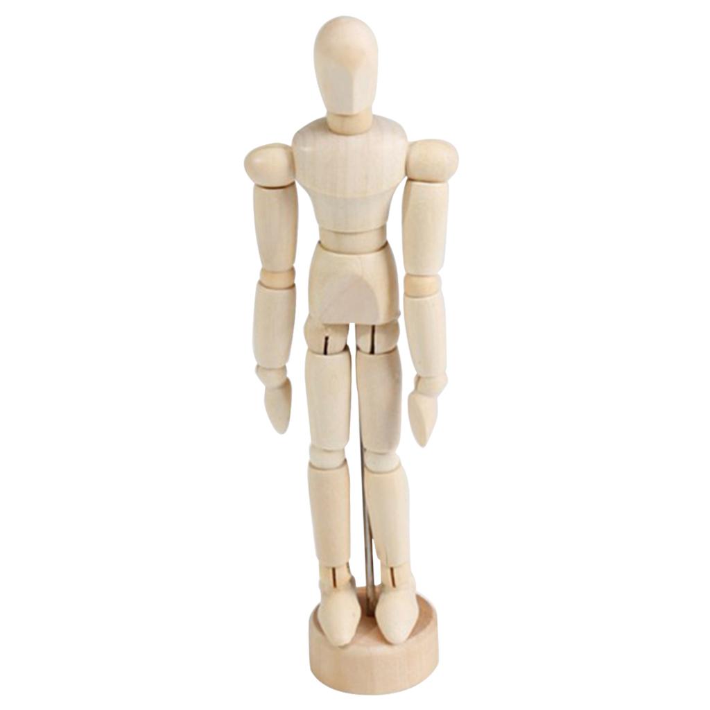 Wooden Figure Doll 8 inch Manikin Mannequin Human Artist Draw Model Unisex