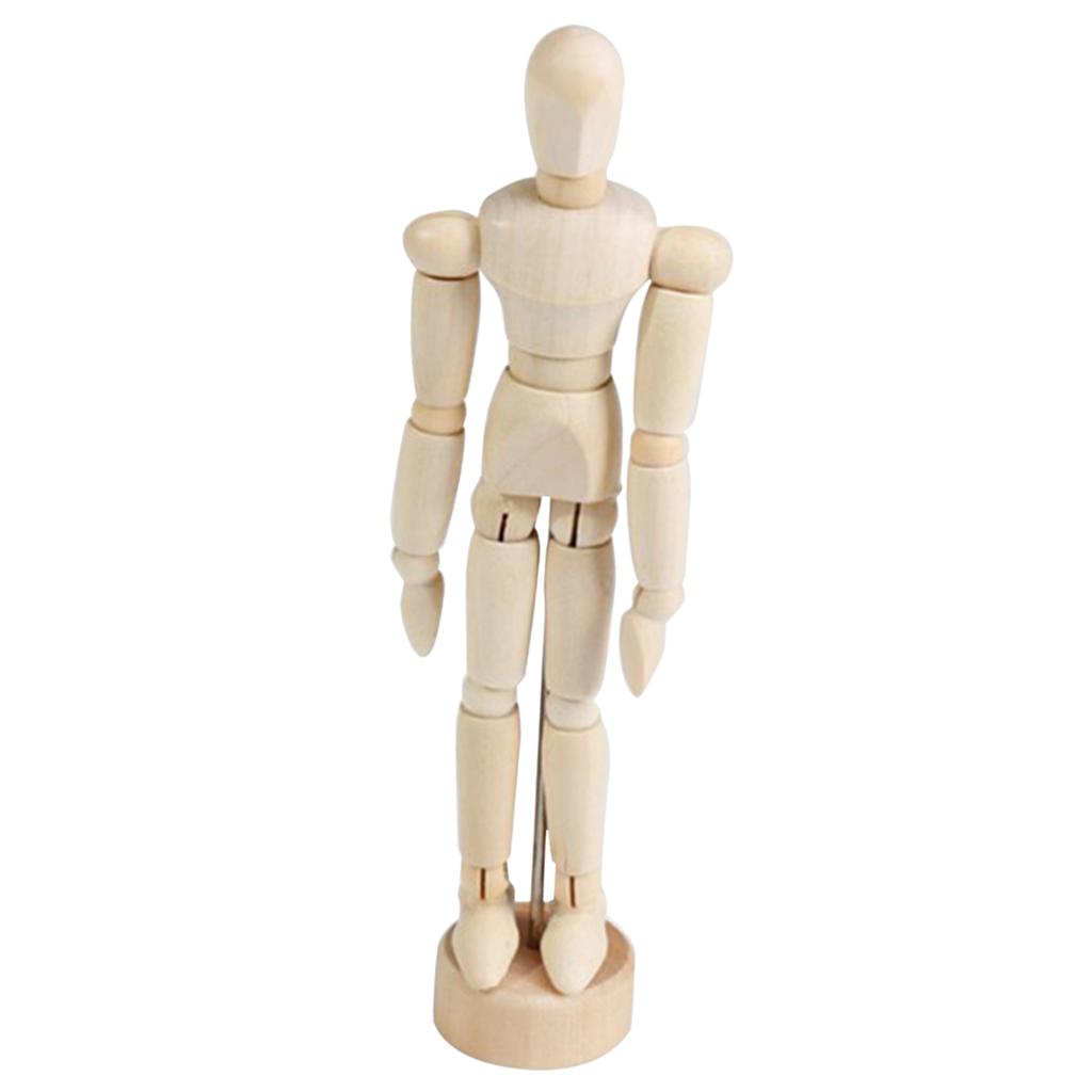Wooden Figure Doll 8 inch Manikin Mannequin Human Artist Draw Model Unisex