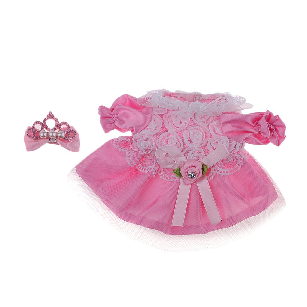 Sweet Doll Lace Rose Dress Skirt with Hairpin for Mellchan Doll Outfit Accs