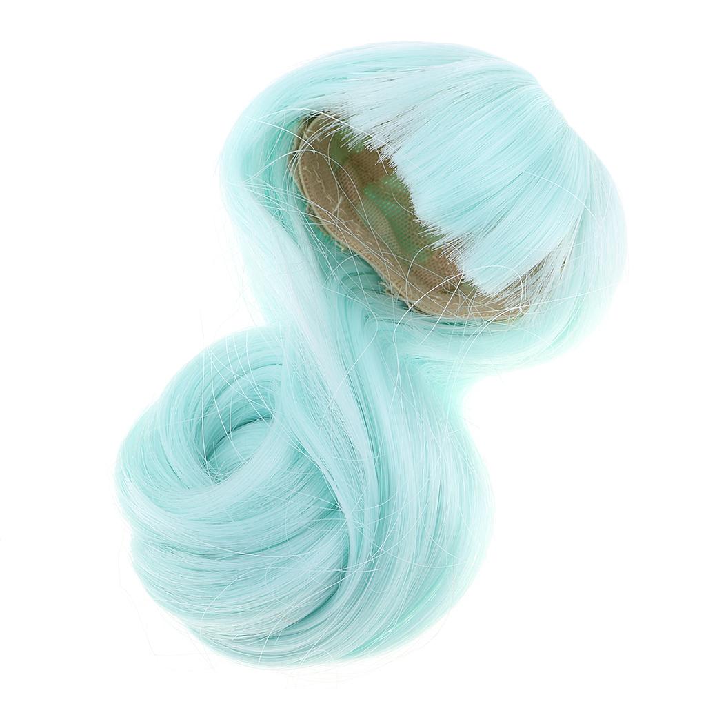 Fashion Dolls Wigs DIY Curly Wig Hairpiece For 1/4 Xinyan Dolls Mint Green