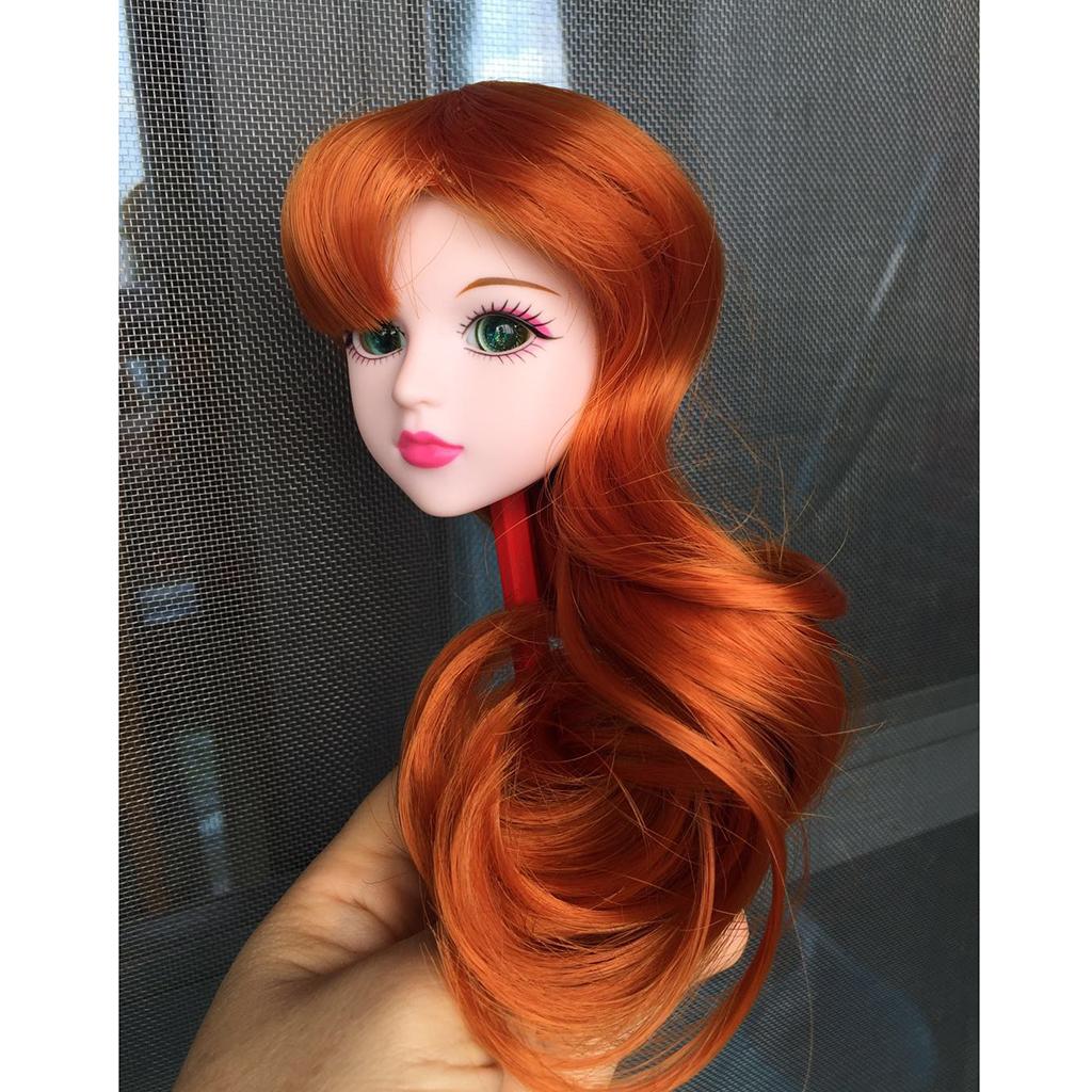 Fashion Dolls Wigs DIY Curly Wig Hairpiece For 1/4 Xinyan Dolls Carroty