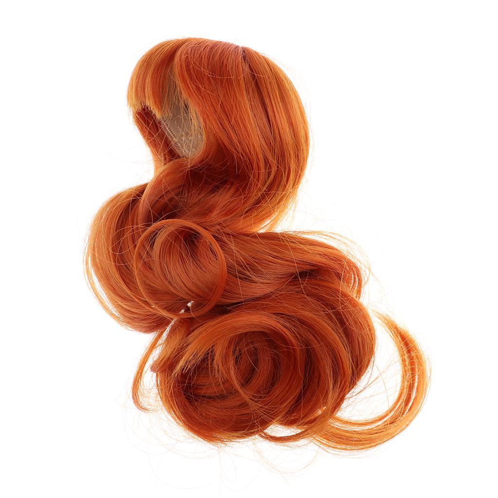 Fashion Dolls Wigs DIY Curly Wig Hairpiece For 1/4 Xinyan Dolls Carroty