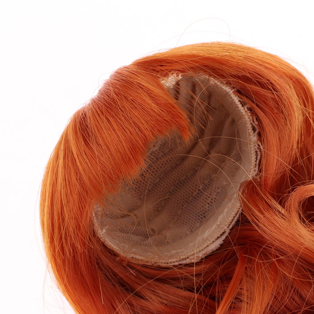 Fashion Dolls Wigs DIY Curly Wig Hairpiece For 1/4 Xinyan Dolls Carroty