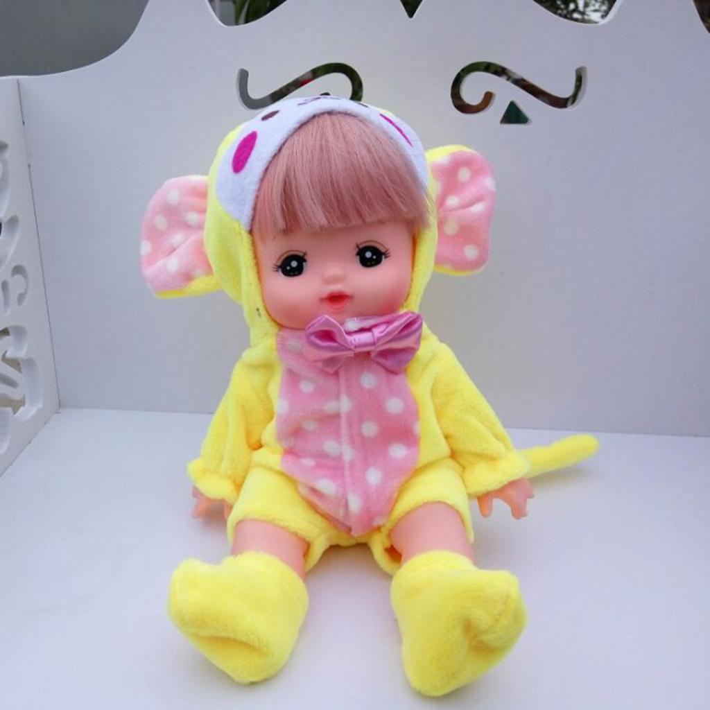 Cartoon Monkey Jumpsuit Socks for Mellchan Baby Doll Clothes Accessory Pink