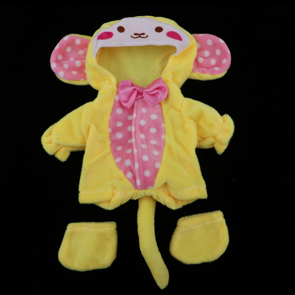 Cartoon Monkey Jumpsuit Socks for Mellchan Baby Doll Clothes Accessory Pink