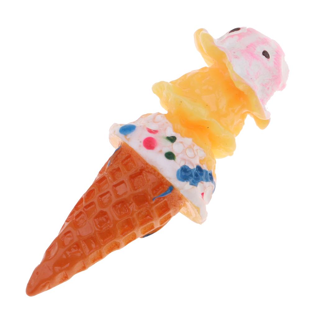 1/6 Dollhouse Miniature Kitchen Plastic Food Ice Cream Toy 3 Layer Cones