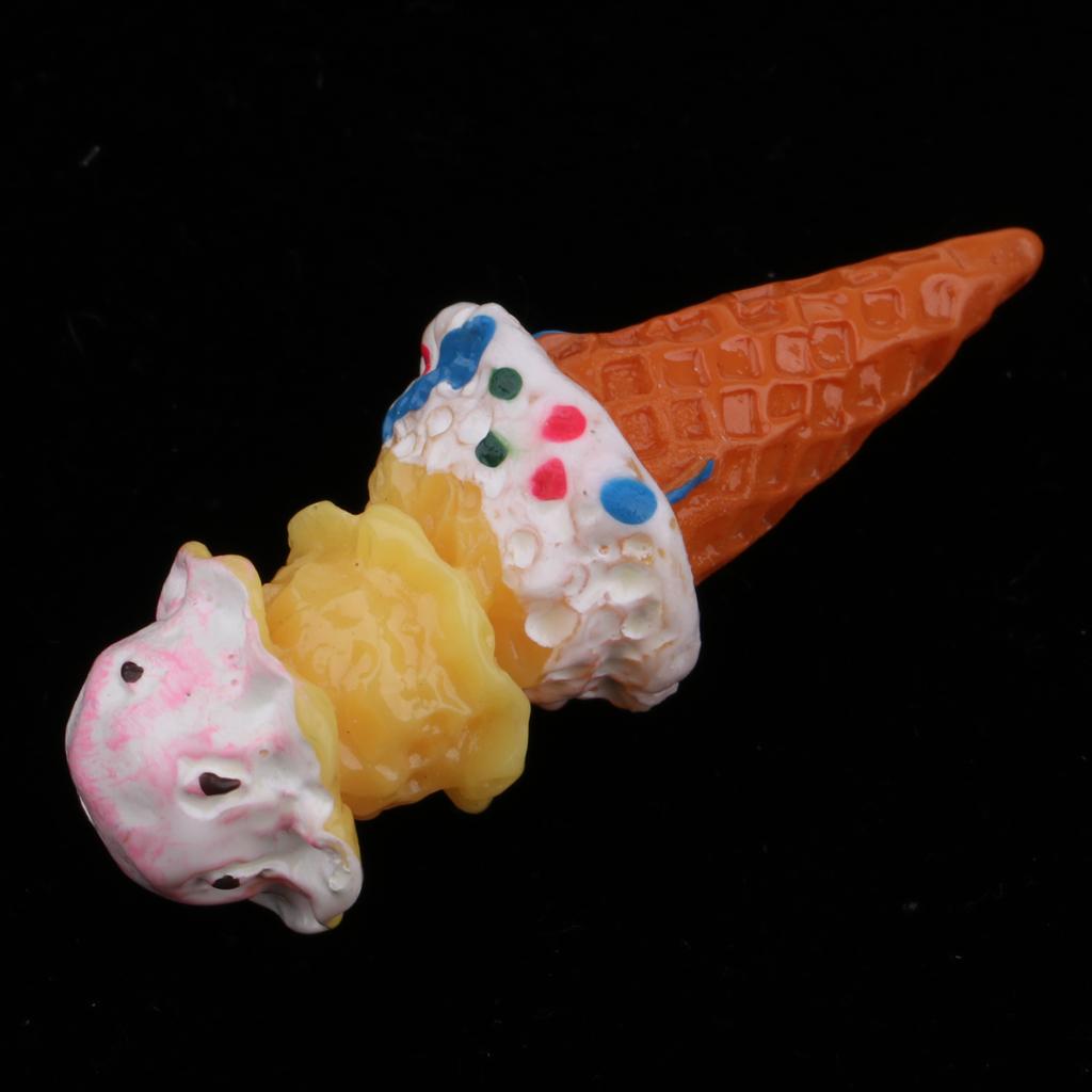 1/6 Dollhouse Miniature Kitchen Plastic Food Ice Cream Toy 3 Layer Cones