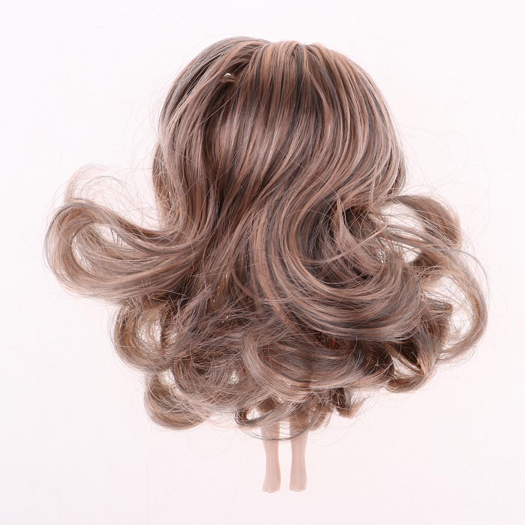 Set of Making Parts Makeup Faceplate Doll Body And Curly Wig For Mini Blythe