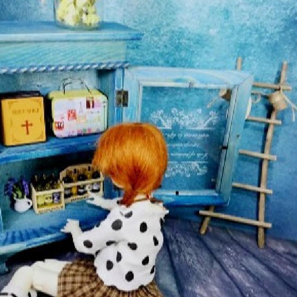 Digital Cloth Photography Backcloth Dollhouse Scene Accessories 60 x 120cm