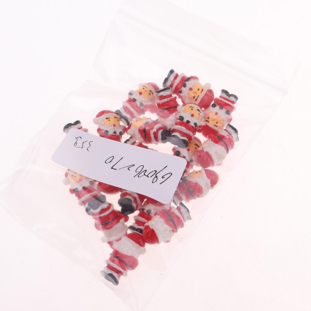 20 Pieces Dollhouse Miniature Santa Claus Room Garden Decoration Accessories