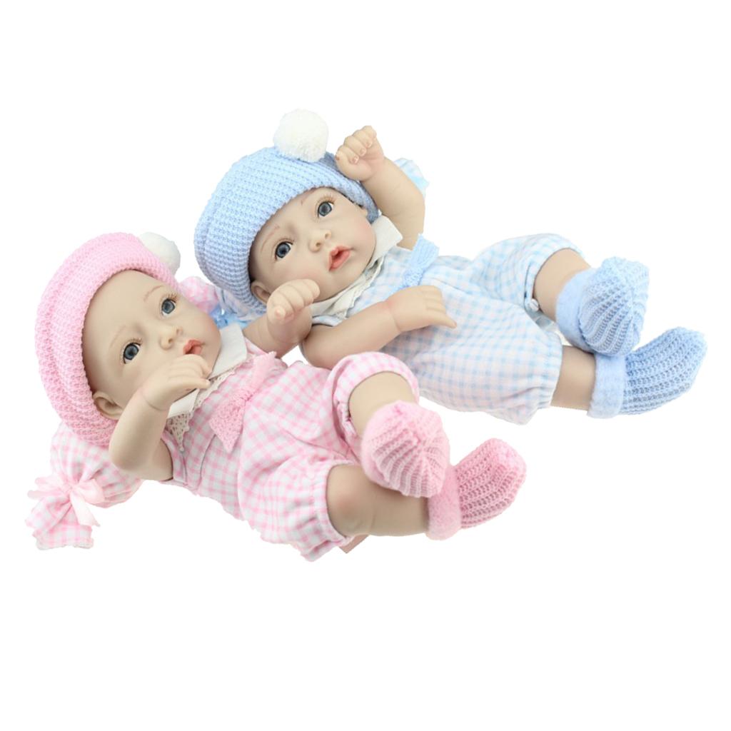 12inch Full Silicone Reborn Doll Newborn Twins Baby Girl Doll Birthday Gift