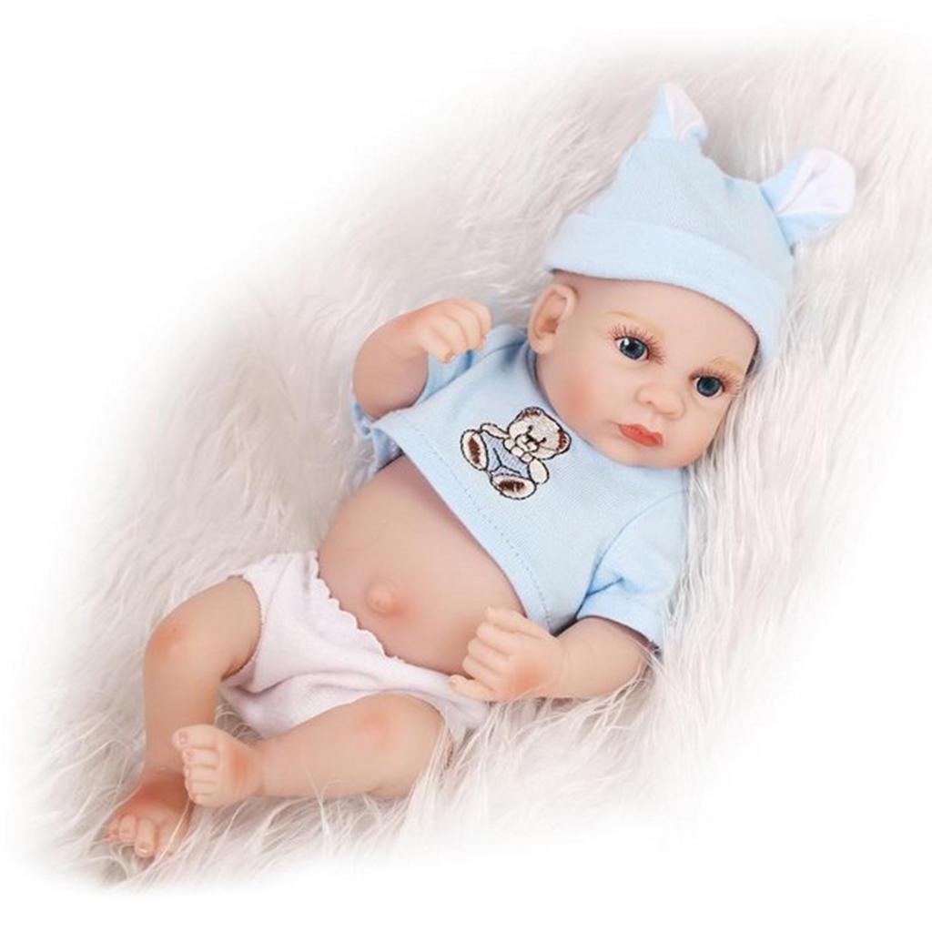 10inch Unpainted Full Body Vinyl Blank Doll Newborn Baby Boy Doll Mold