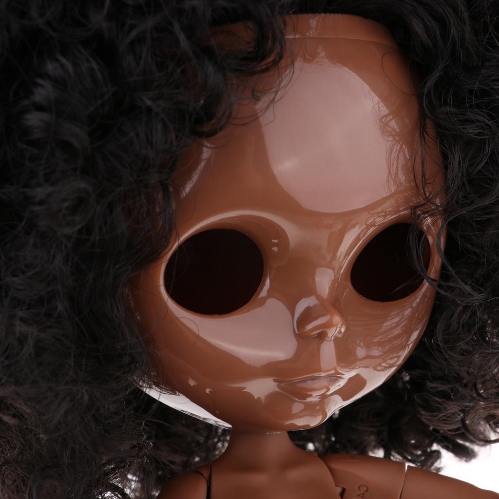 19 Joints Nude Body & Faceplate w/ Wig for 1/6 Blythe Neo Doll Custom Accs