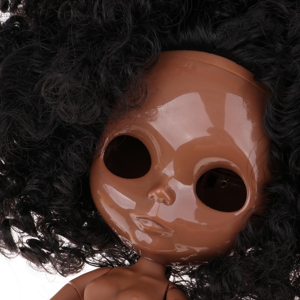 19 Joints Nude Body & Faceplate w/ Wig for 1/6 Blythe Neo Doll Custom Accs