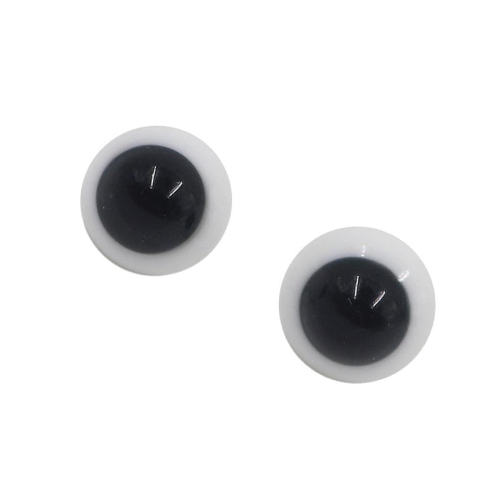 Acrylic Plastic Round Iris Eyes Black Eyeball For Mini Blythe Doll Accessory
