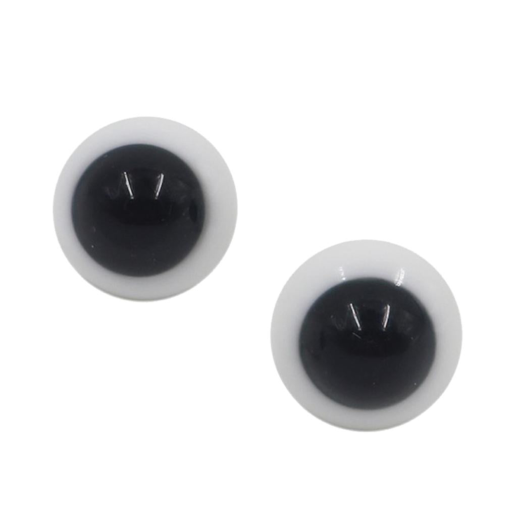 Acrylic Plastic Round Iris Eyes Black Eyeball For Mini Blythe Doll Accessory