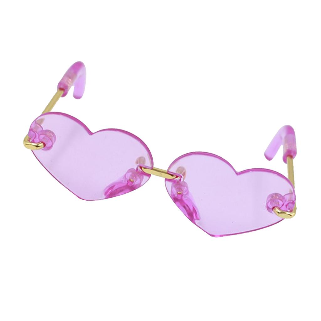 Fashionable Sunglasses Heart-shaped Glasses For 12inch Blythe Dolls Purple