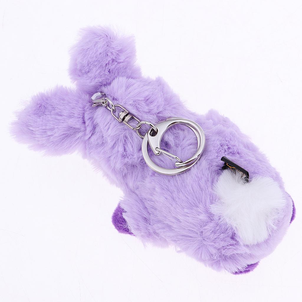 Cute Sleeping Baby Doll Key Chain Keyring Bag Car Charm Pendant Light Purple