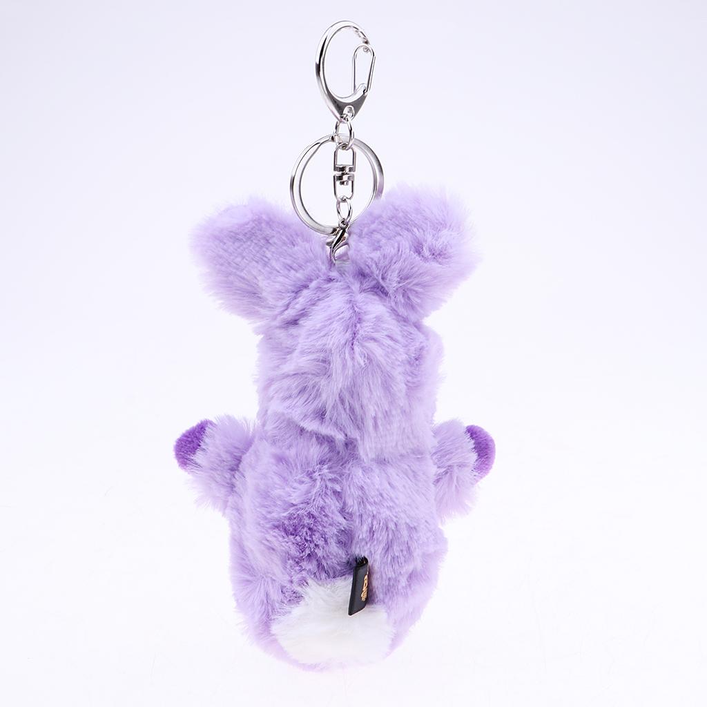 Cute Sleeping Baby Doll Key Chain Keyring Bag Car Charm Pendant Light Purple