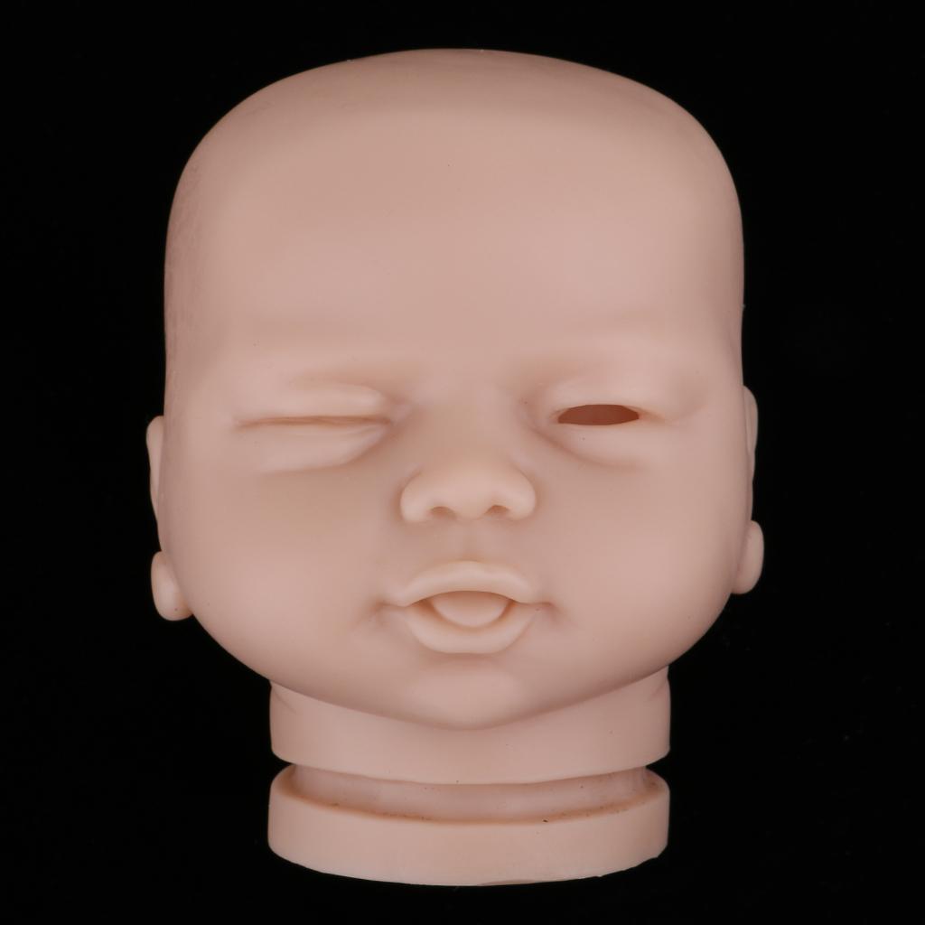 20inch Reborn Head Sculpt Newborn Sleeping Baby Doll Head Mold Unpainted #2