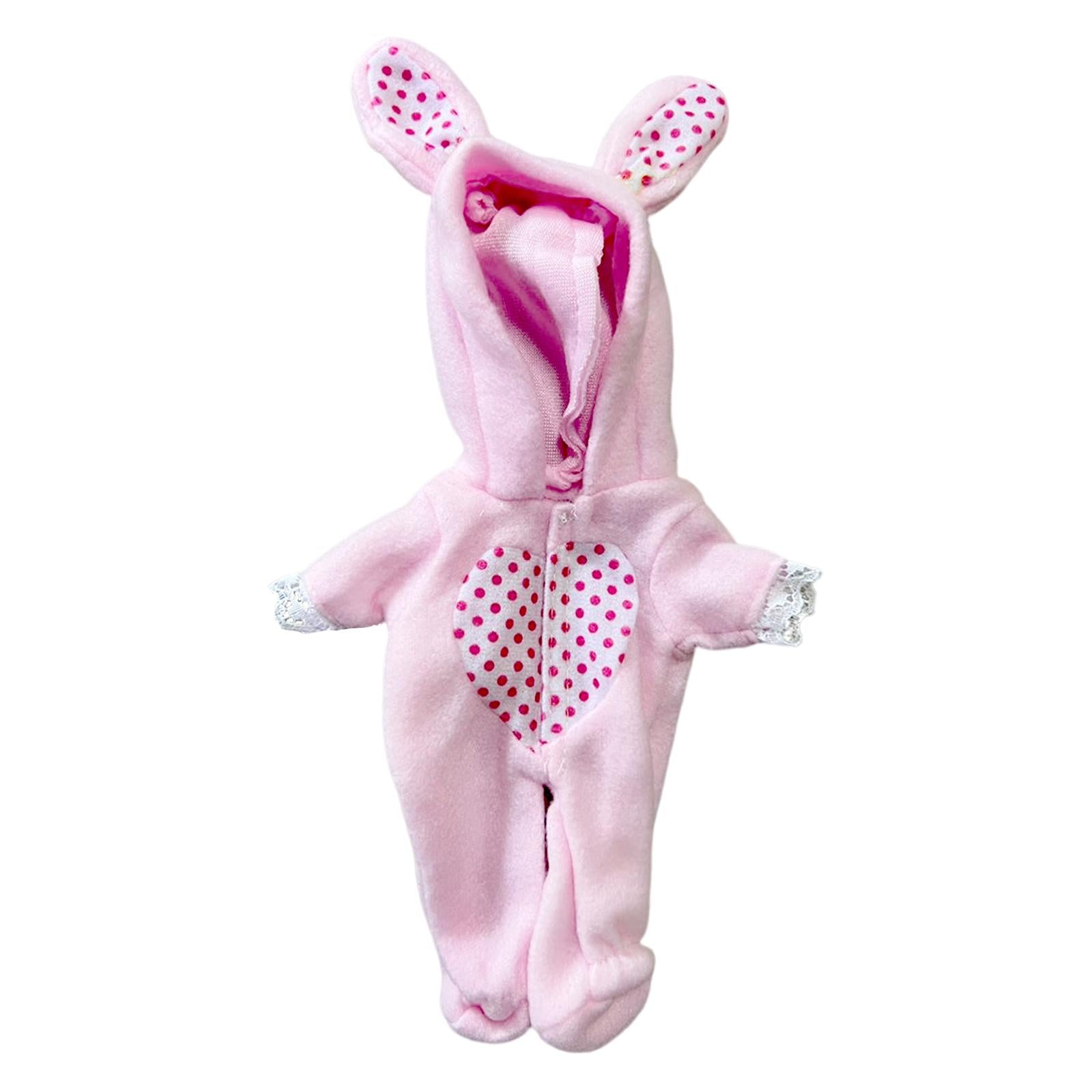 Adorable Pink Jumpsuit Hat Suit for Mellchan Girl Dolls Dress up Accessories
