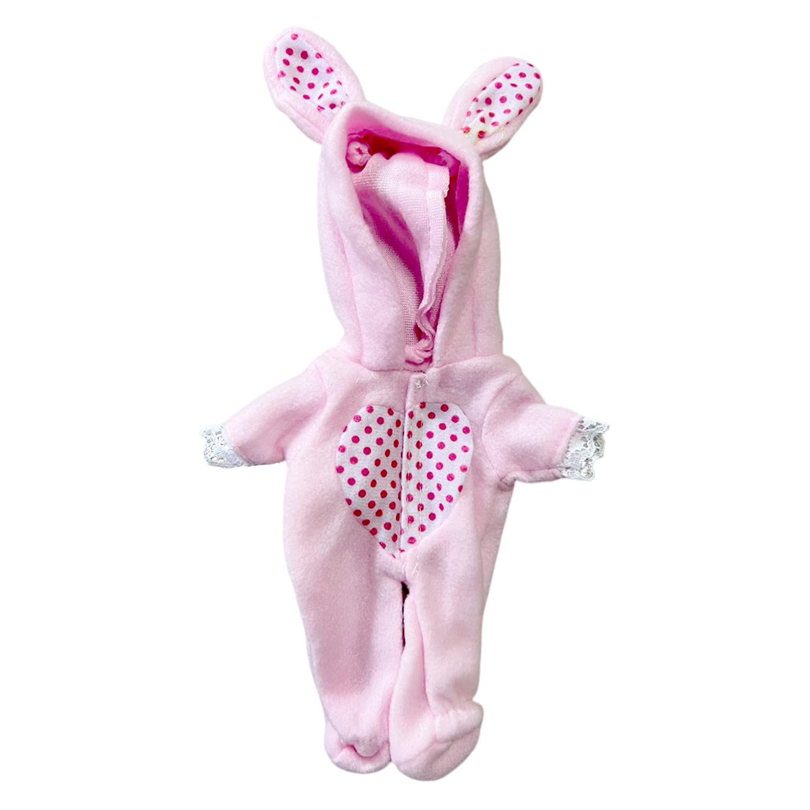 Adorable Pink Jumpsuit Hat Suit for Mellchan Girl Dolls Dress up Accessories