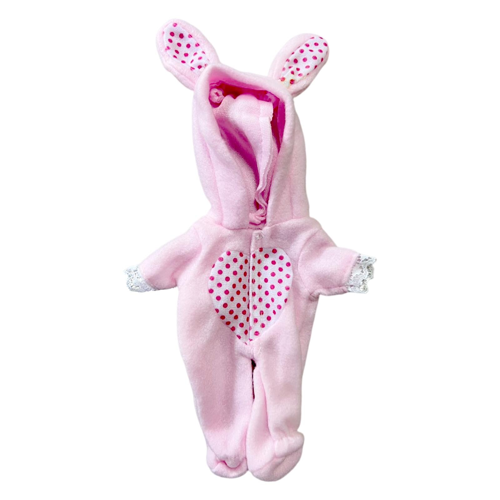 Adorable Pink Jumpsuit Hat Suit for Mellchan Girl Dolls Dress up Accessories