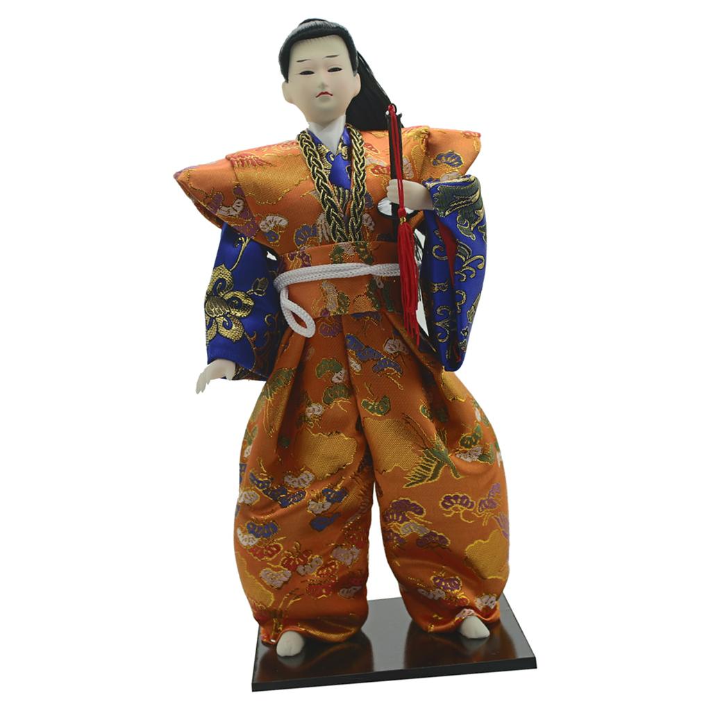Japanese Samurai Doll Arts Crafts Humanoid Doll Home Office Decor Gift B