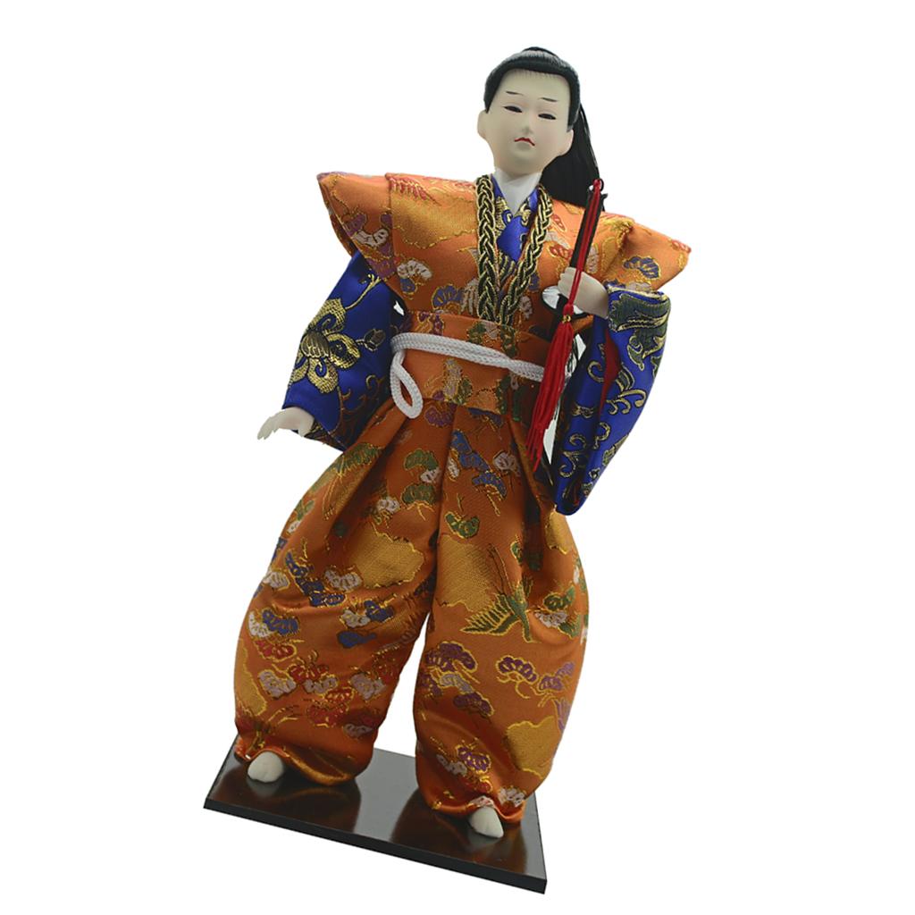 Japanese Samurai Doll Arts Crafts Humanoid Doll Home Office Decor Gift B