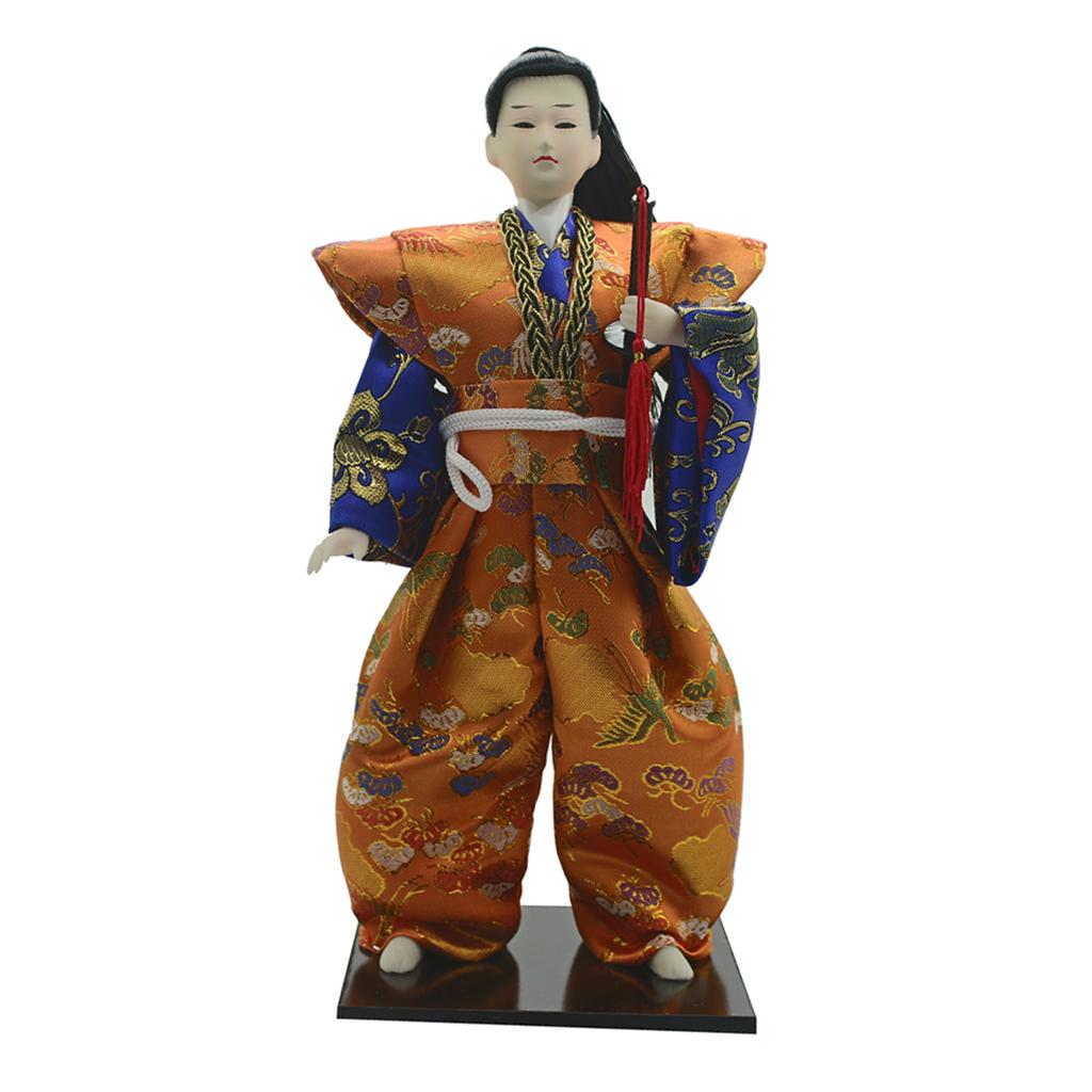 Japanese Samurai Doll Arts Crafts Humanoid Doll Home Office Decor Gift B