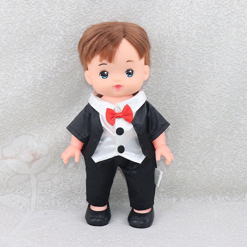 Cute Black Formal Dress Suit for 25cm Mellchan Baby Doll Clothes Accessories