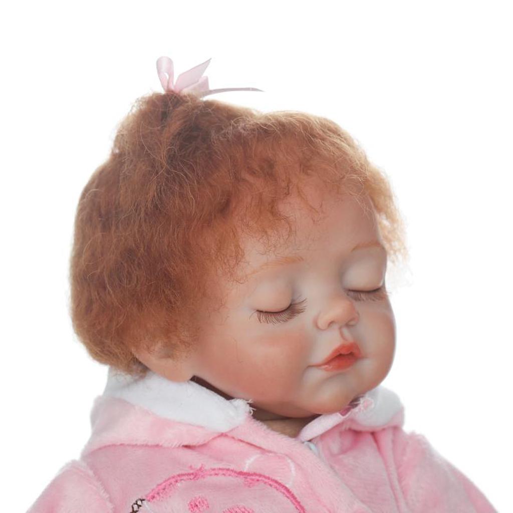 17inch Lifelike Vinyl Newborn Baby Girl Doll with Pacifier Bottle Pillow
