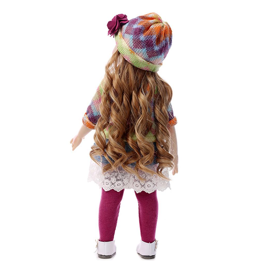 NPK Adorable 45cm DIY Silicone Jointed Dolls for 18 inch Princess Girl Doll