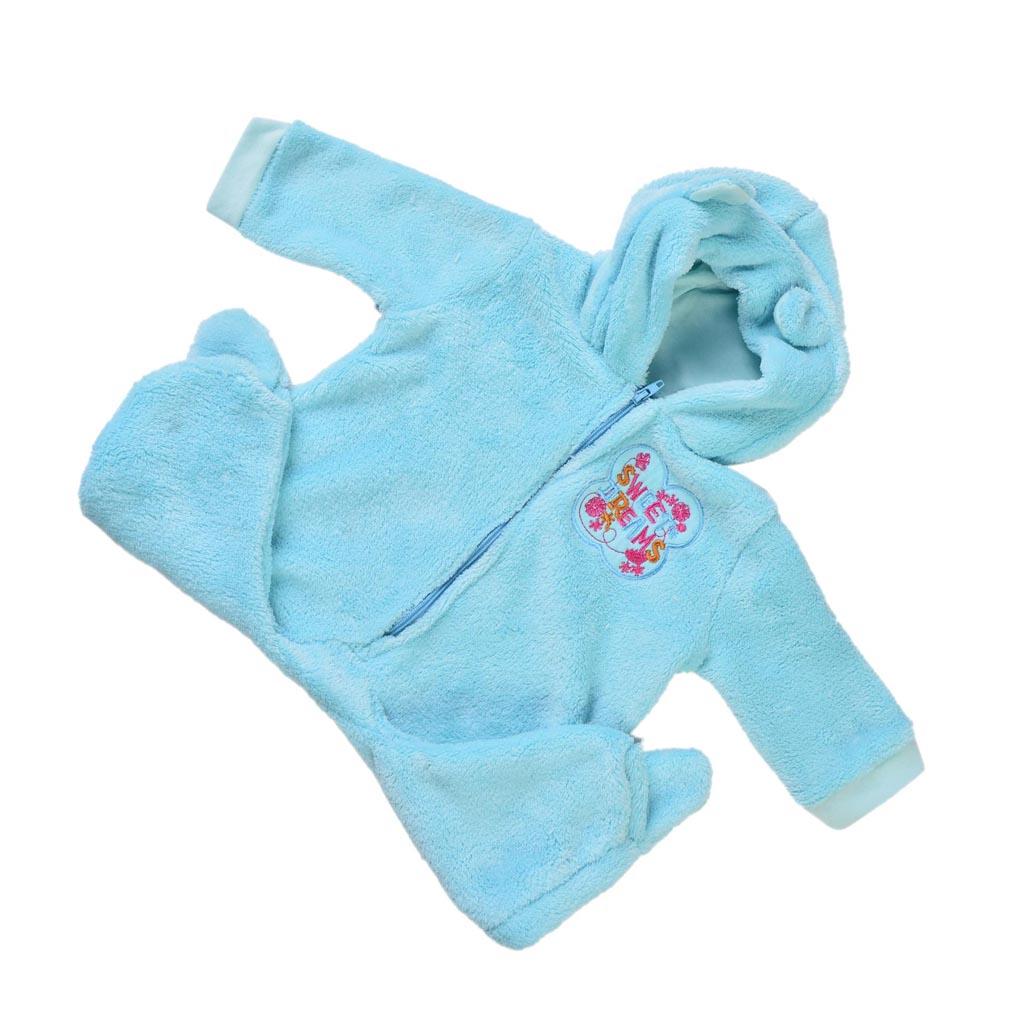 Romper Jumpsuit Hat Suit for 22''-23'' Reborn Baby Boy Doll Dress up Blue