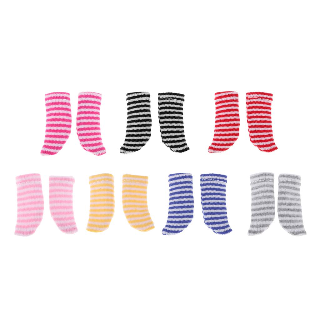 Lovely Striped Socks Clothes for OB11 Obitsu11 Dolls Accessories Black
