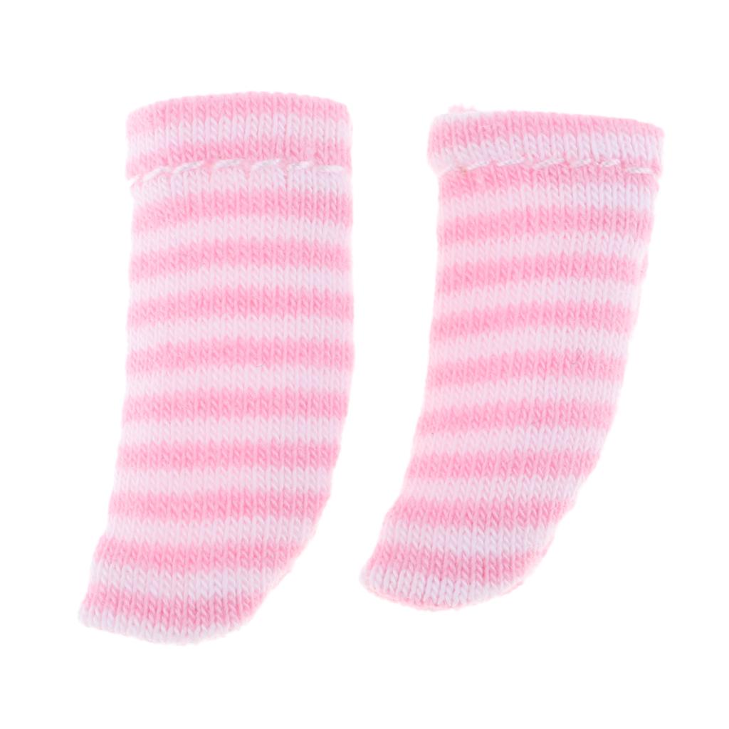 Lovely Striped Socks Clothes for OB11 Obitsu11 Dolls Accessories Pink