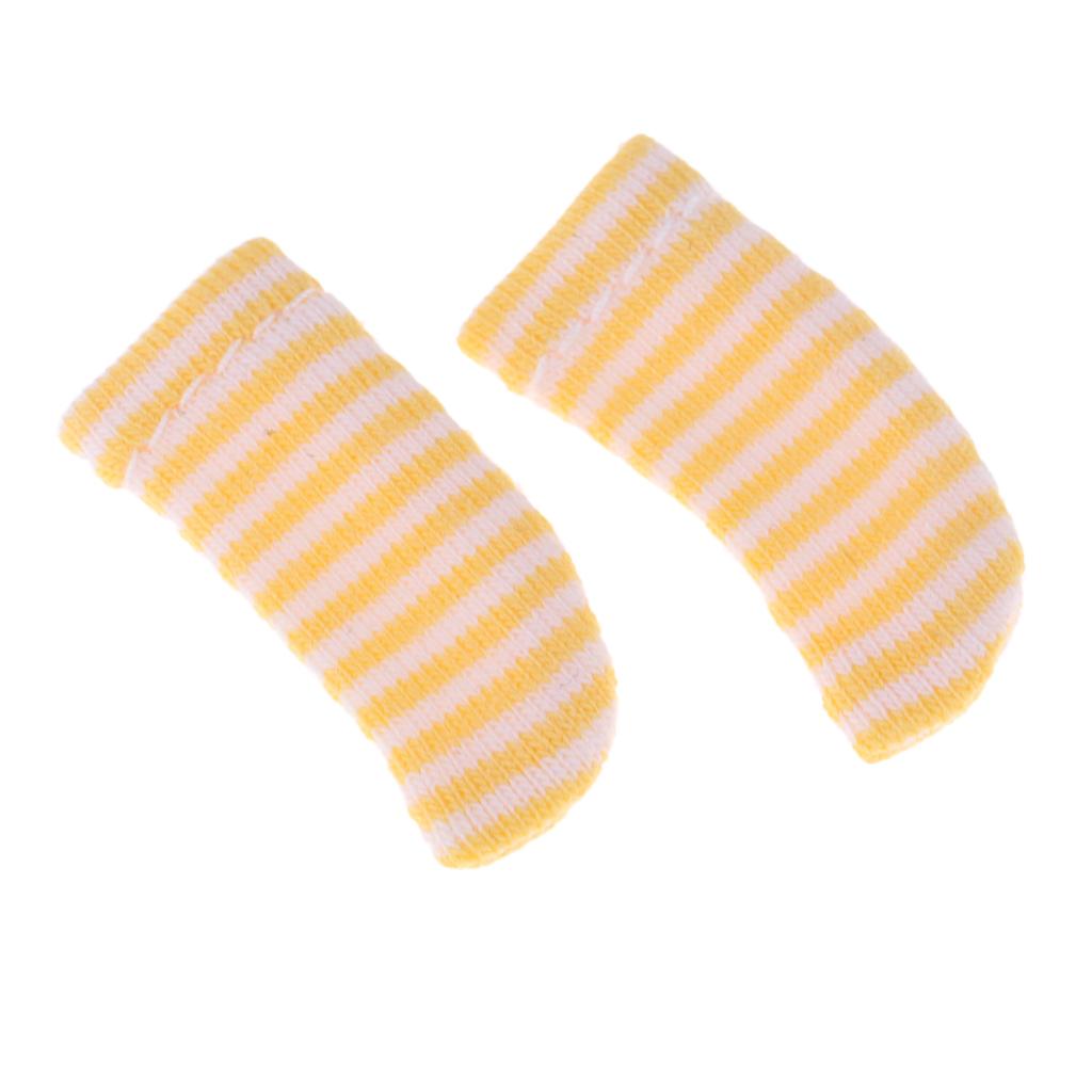 Lovely Striped Socks Clothes for OB11 Obitsu11 Dolls Accessories Yellow