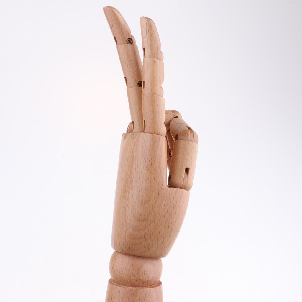Three Section Wooden Manikin Arms Mannequin Female Hands Artist Model #1