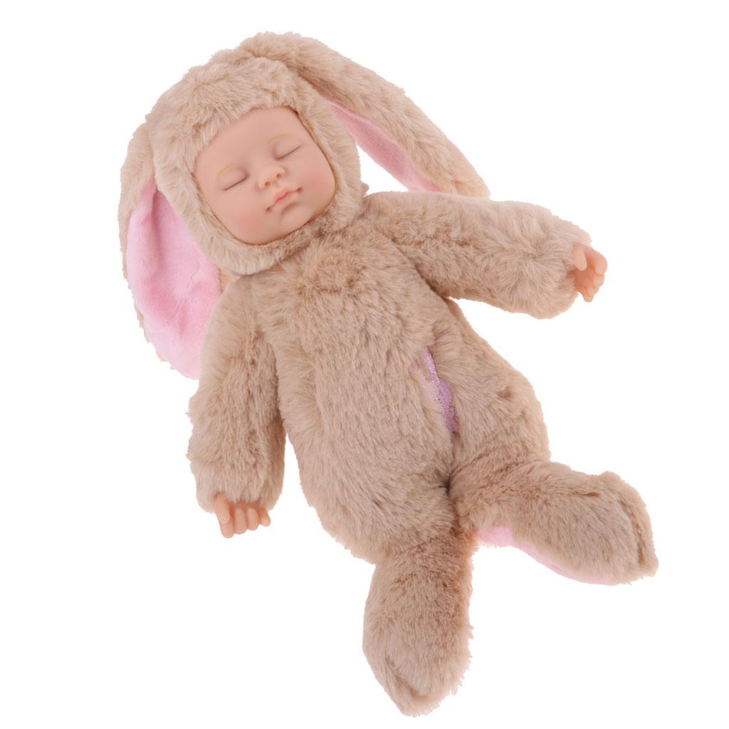 Soft Appease Rabbit Stuffed Plush Doll Reborn Sleeping Baby Doll Xmas Gift