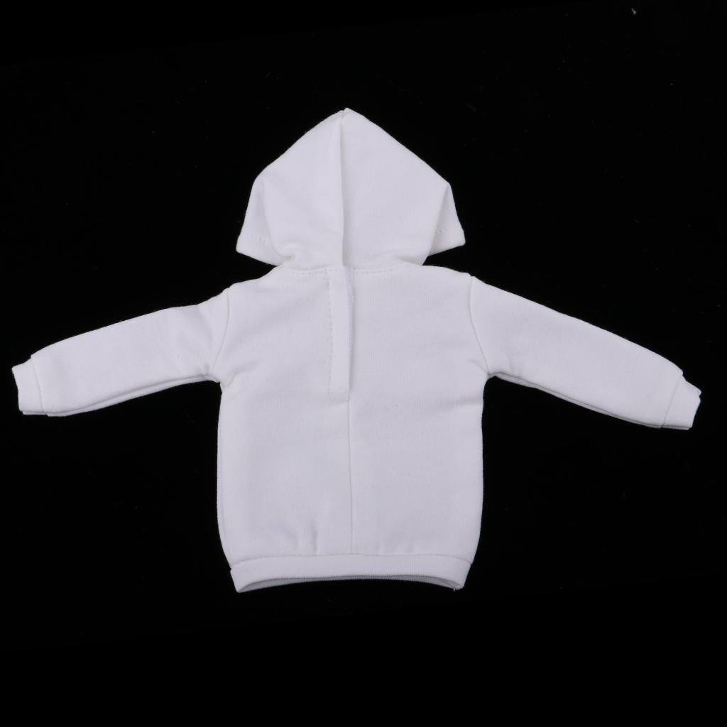 Handmade Doll Clothing Hoodie Outerwear For 1/6 Blythe Azone OB24 Doll White