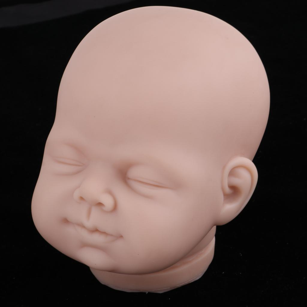 22inch Reborn Head Sculpt Newborn Sleeping Baby Doll Head Mold Unpainted #1