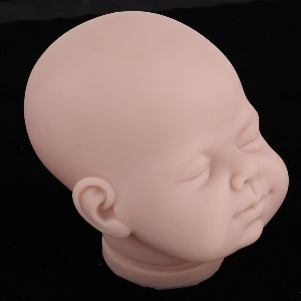 22inch Reborn Head Sculpt Newborn Sleeping Baby Doll Head Mold Unpainted #1