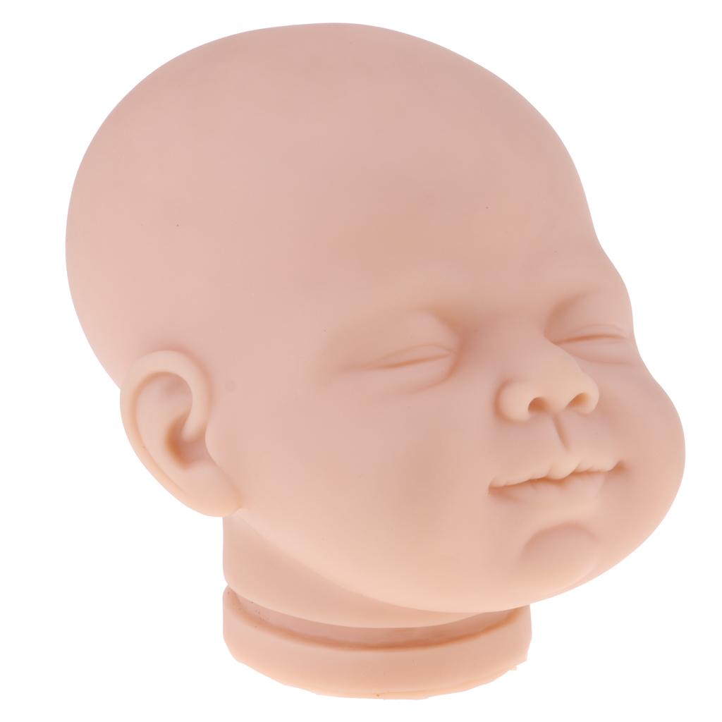 22inch Reborn Head Sculpt Newborn Sleeping Baby Doll Head Mold Unpainted #1