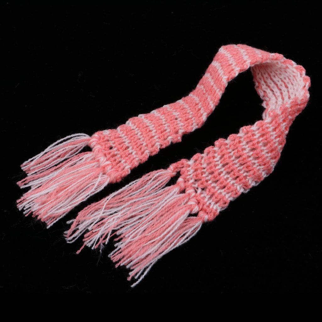 1/6 Cute Knitted Scarf Winter Outfit for 30cm Doll Clothes Accessories Pink