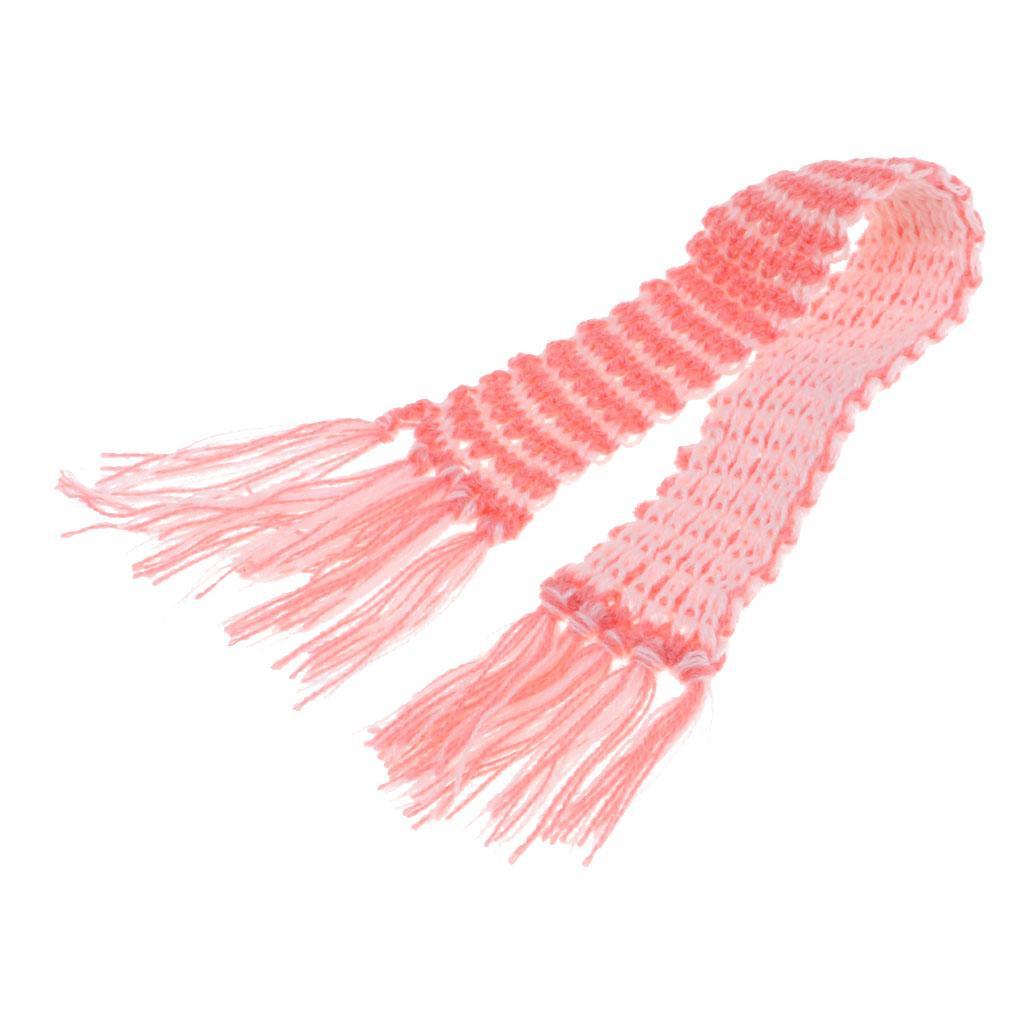 1/6 Cute Knitted Scarf Winter Outfit for 30cm Doll Clothes Accessories Pink
