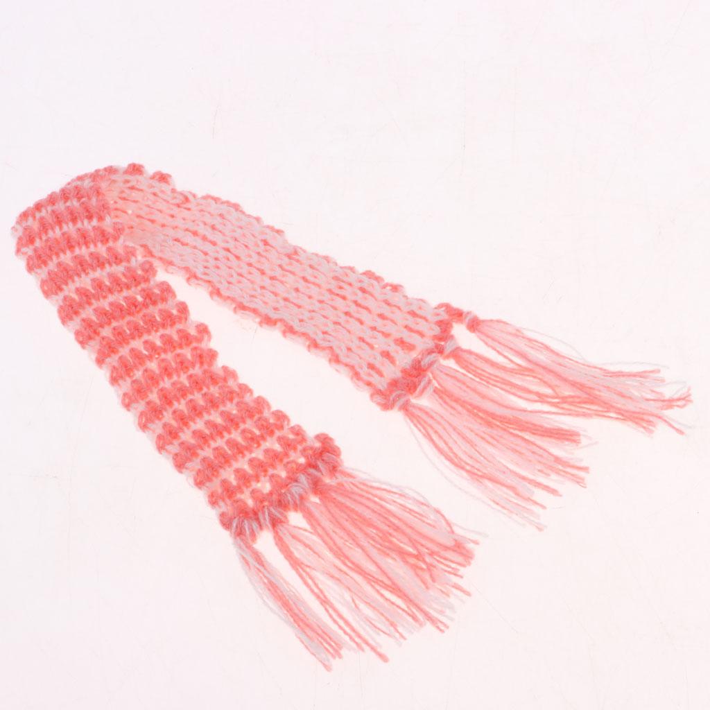 1/6 Cute Knitted Scarf Winter Outfit for 30cm Doll Clothes Accessories Pink