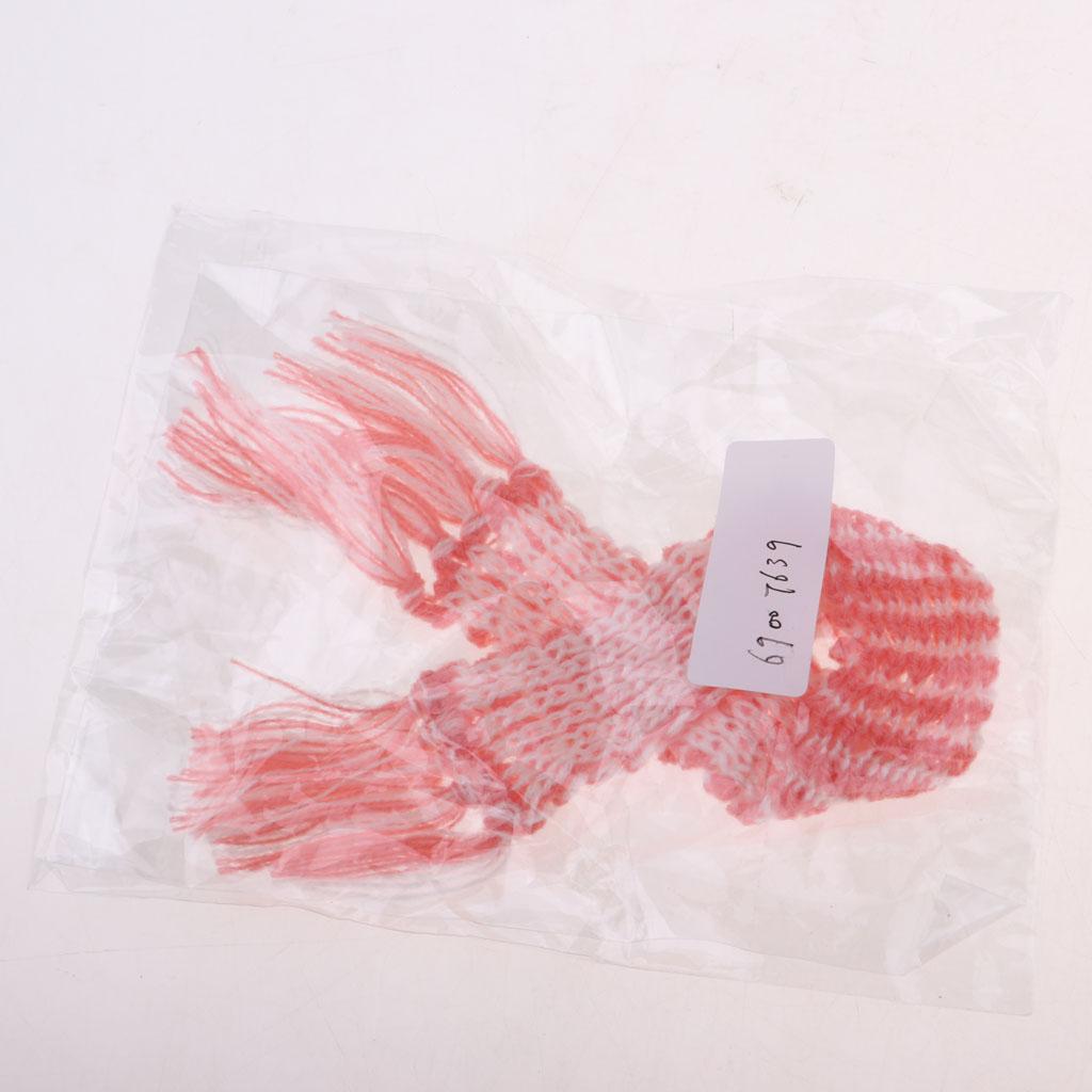 1/6 Cute Knitted Scarf Winter Outfit for 30cm Doll Clothes Accessories Pink