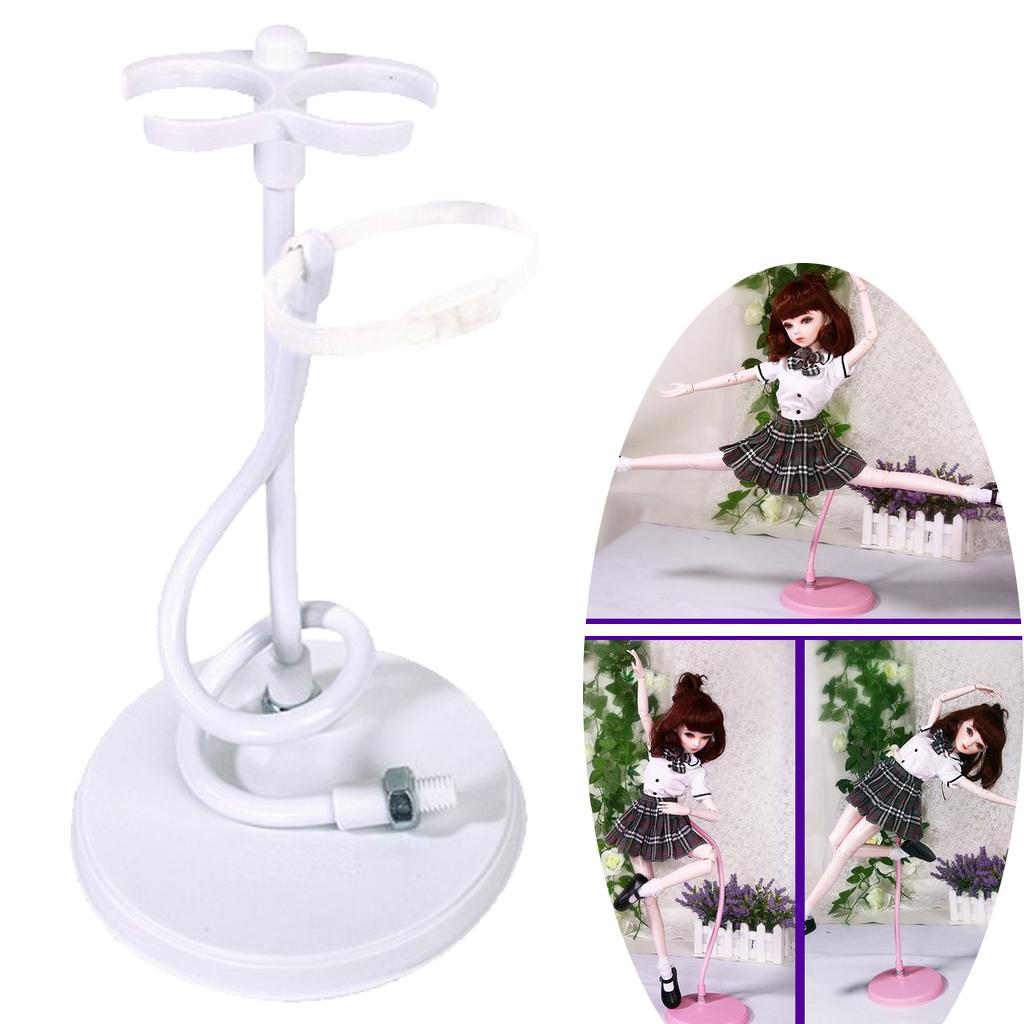 Adjustable Display Stand Doll Support Holder for Blythe BJD Doll White