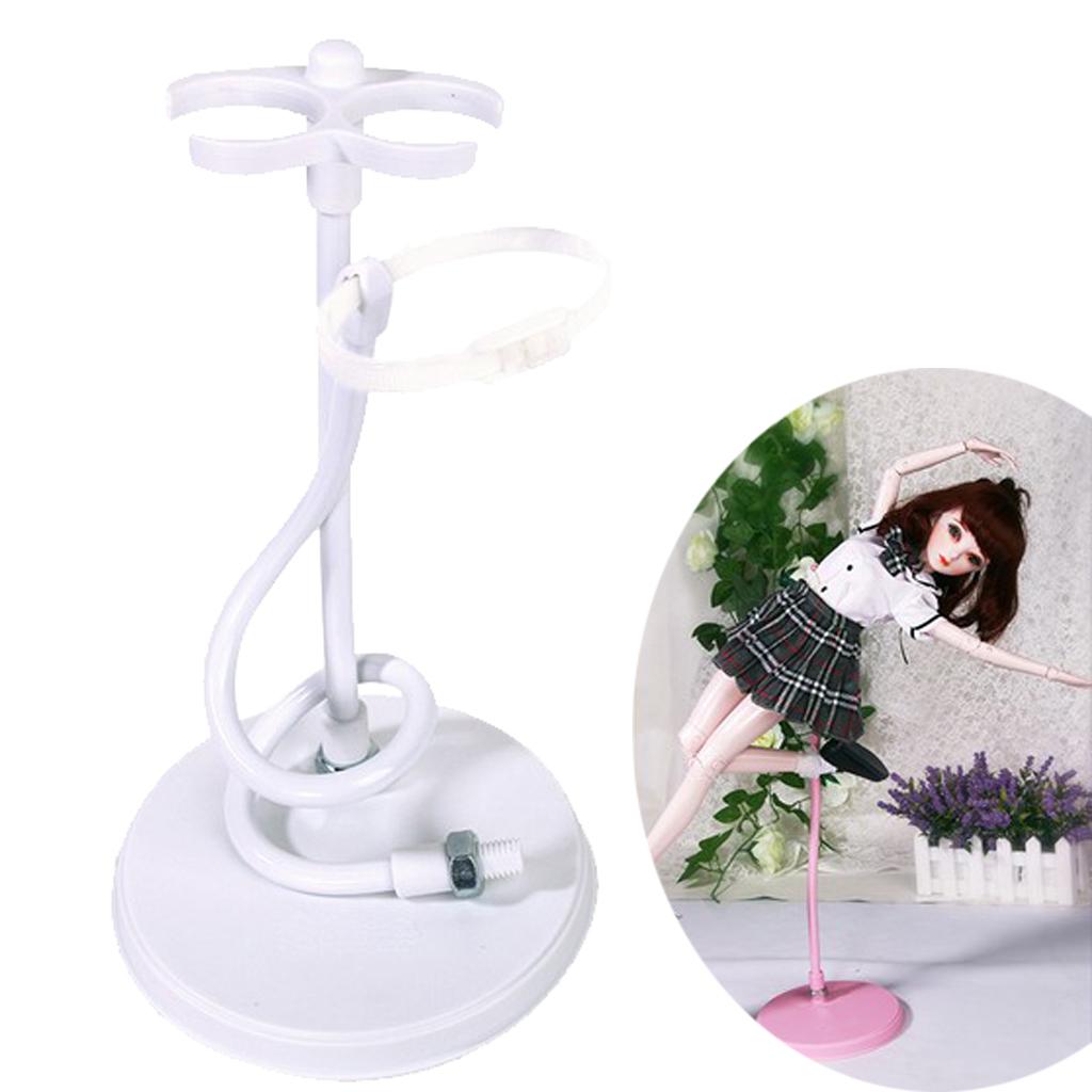 Adjustable Display Stand Doll Support Holder for Blythe BJD Doll White