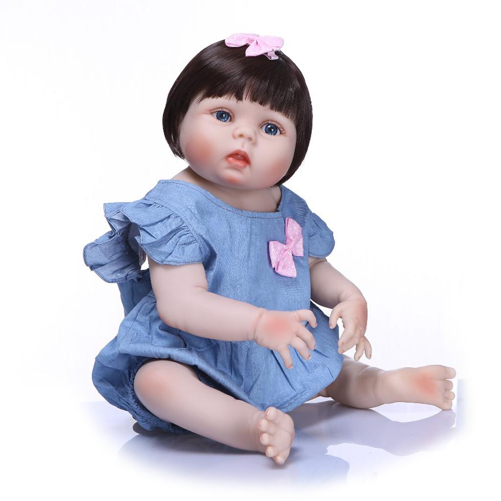 Huggable 22inch Reborn Doll Full Silicone Newborn Baby Girl Doll Clothes